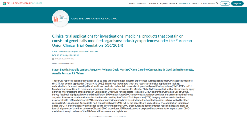 Clinical trial applications for investigational medicinal products that ...